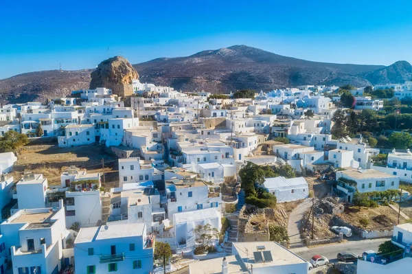 Amorgos Sziget Antenna Nézete Chora Falu Görögország Cyclade — Stock Fotó