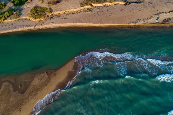 Aerial View Delta River Alpheios Peloponnese Greece — Stock Photo, Image