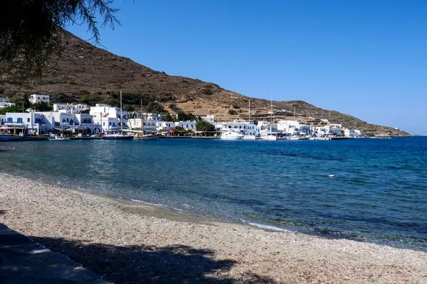 Amorgos Görögország Július 2018 Nézet Egy Részét Katapola Amorgos Sziget — Stock Fotó