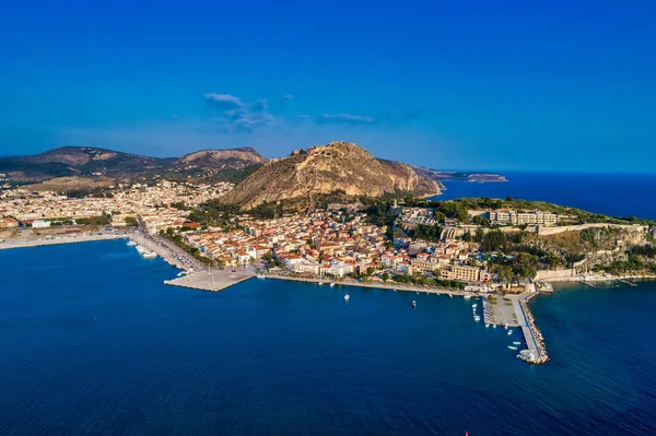 Aerial View Nafplion City Palamidi Castle Greek Town Peloponnese Peninsula — Stock Photo, Image