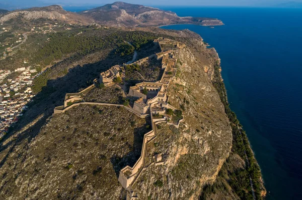 Vista Aérea Del Castillo Palamidi Ciudad Nafplion Península Del Peloponeso —  Fotos de Stock