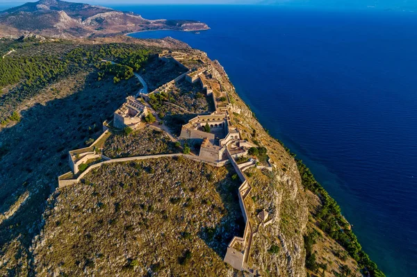 Vista Aérea Del Castillo Palamidi Ciudad Nafplion Península Del Peloponeso —  Fotos de Stock