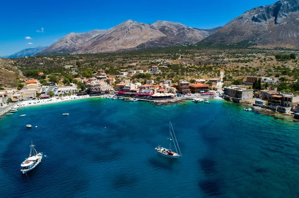 Aerial View Gerolimenas Laconia One Most Picturesque Settlements Mani Small — Stock Photo, Image