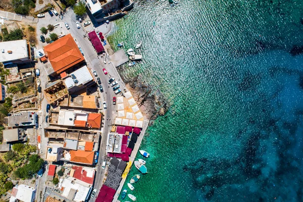 Laconia Gerolimenas Hava Görünümünü Mani Güzel Yerleşmeleri Ile Küçük Bir — Stok fotoğraf