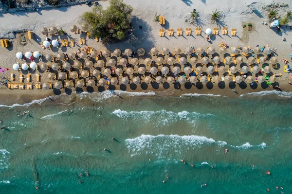 Ovanifrån Tolo Strand Eller Psili Ammos Från Mest Populära Turistorterna — Stockfoto