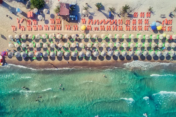 Ovanifrån Tolo Strand Eller Psili Ammos Från Mest Populära Turistorterna — Stockfoto