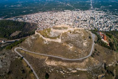 aerial view of Larisa castle in Argos city at Peloponnese peninsula, Greece clipart