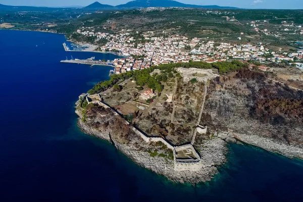 Vista Aérea Pylos Históricamente También Conocido Bajo Nombre Italiano Navarino — Foto de Stock