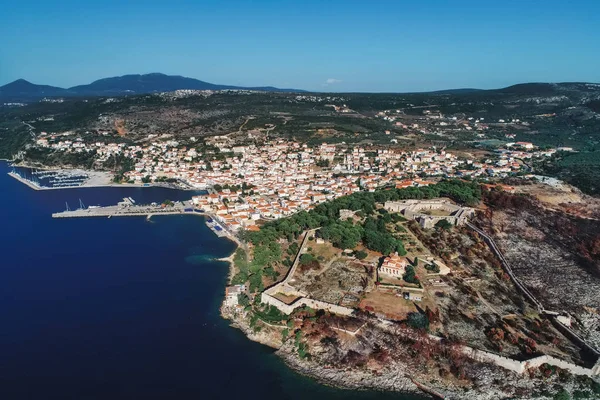 Aerial View Pylos Historically Also Known Its Italian Name Navarino — Stock Photo, Image