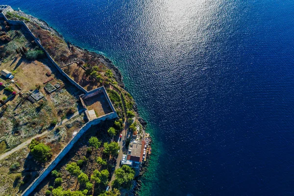 Aerial View Pylos Historically Also Known Its Italian Name Navarino — Stock Photo, Image