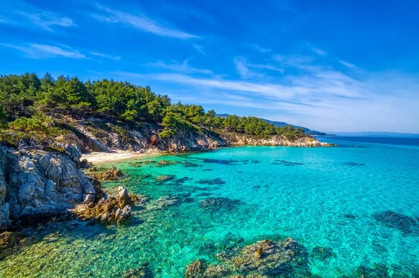 Kavourotrypes o Orange è un piccolo paradiso di piccole spiagge loc — Foto Stock