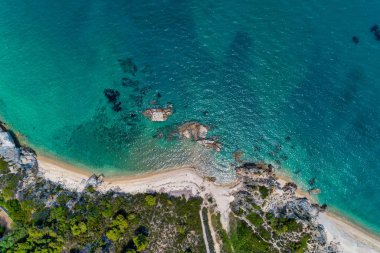 Fava plajının havadan görünümü