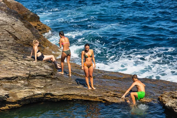 Giola är en naturlig pool på ön Thassos i Grekland. — Stockfoto