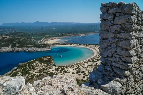 Voidokilia Beach, en iyi plaj panoramik havadan görünümü