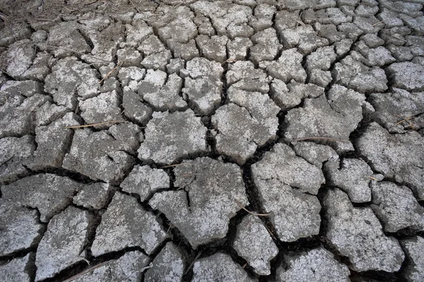 从角度看粘土的自然质地与干湖床 — 图库照片