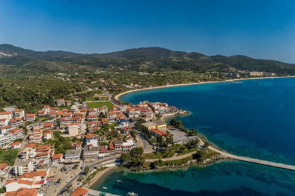 Vista Aérea Neos Marmaras Península Sithonia Chalkidiki Grecia — Foto de Stock