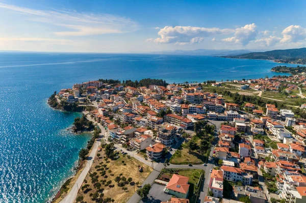 Flygfoto Över Neos Marmaras Sithonia Halvön Chalkidiki Grekland — Stockfoto