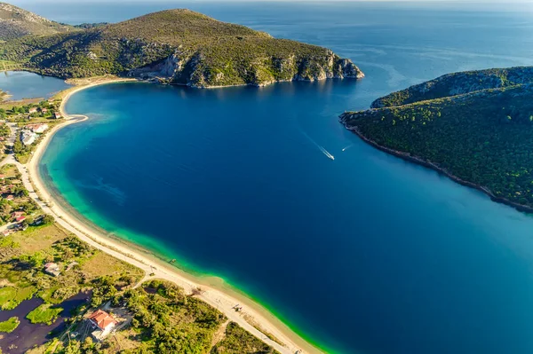 Letecký Pohled Porto Koufo Poloostrově Sithonia Řeckém Chalkidiki Porto Koufo — Stock fotografie