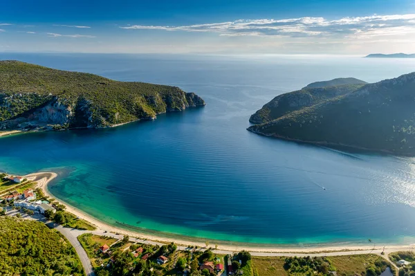 Letecký Pohled Porto Koufo Poloostrově Sithonia Řeckém Chalkidiki Porto Koufo — Stock fotografie