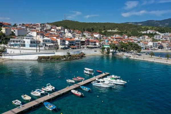 Vista Aérea Neos Marmaras Península Sithonia Chalkidiki Grecia — Foto de Stock