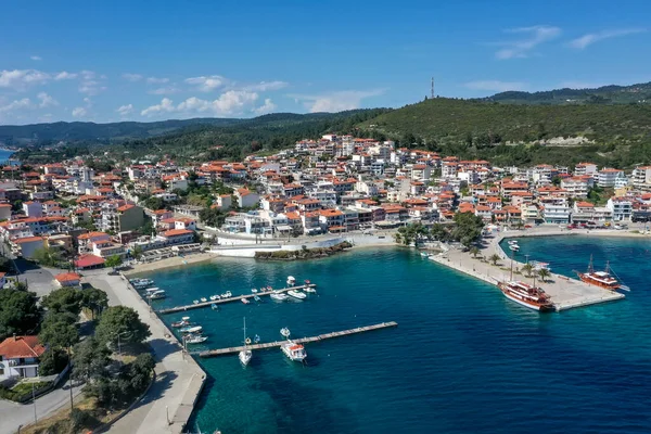 Flygfoto Över Neos Marmaras Sithonia Halvön Chalkidiki Grekland — Stockfoto