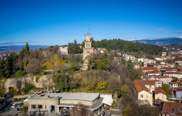 Vista Aérea Trikala Uma Cidade Noroeste Tessália Grécia Capital Unidade — Fotografia de Stock