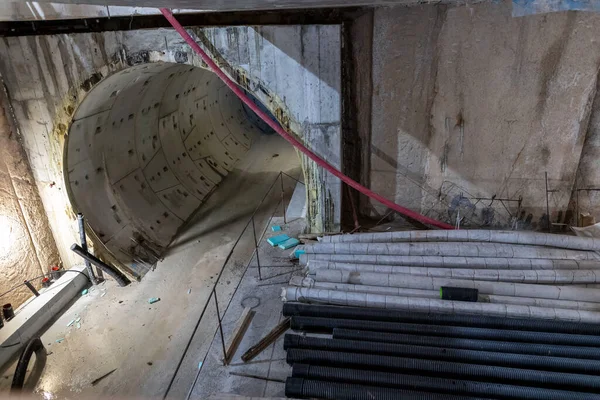 Thessaloniki Greece May 2020 Construction Metro Center Town Thessaloniki — Stock Photo, Image