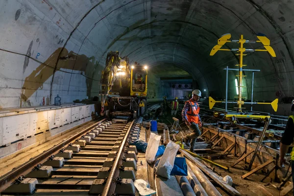 Салоніки Греція Травня 2020 Будівництво Метрополітену Центрі Міста Салоніках — стокове фото