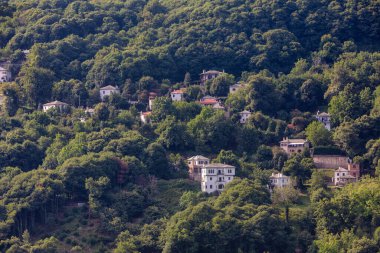 Pelion dağındaki Tsagarada köyü. Magnezya - Yunanistan