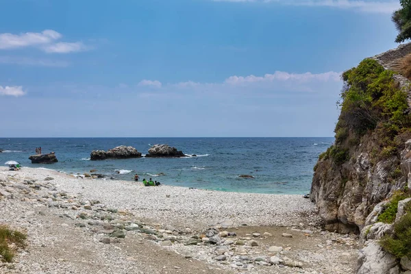 Живописный Пляж Damouchari Pelion Греции — стоковое фото