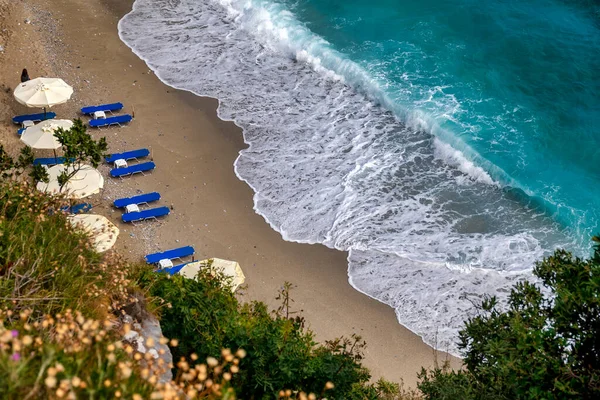 Yunanistan Pelion Kentindeki Tsagarada Mylopotamos Plajı — Stok fotoğraf