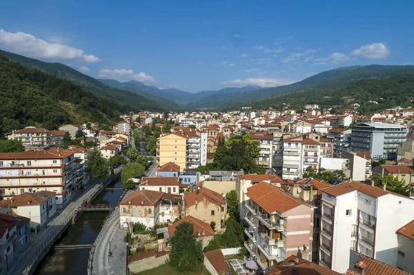 Luftaufnahme Der Stadt Florina Nordgriechenland — Stockfoto