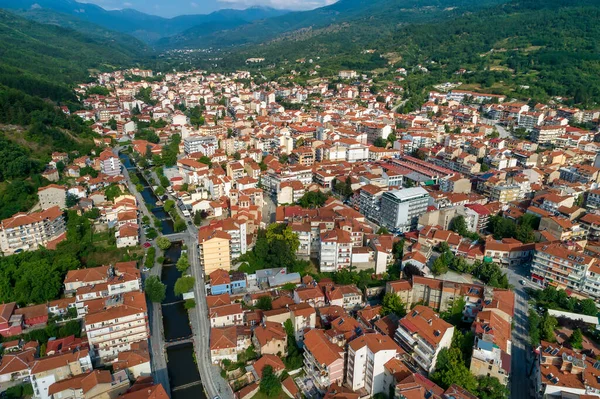 Vista Aérea Ciudad Florina Norte Grecia — Foto de Stock