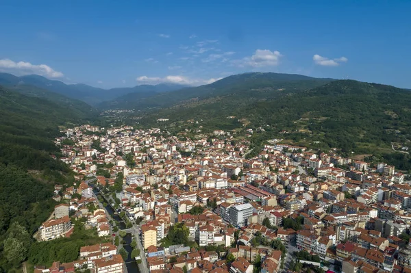 Flygfoto Över Florina Stad Norra Grekland — Stockfoto