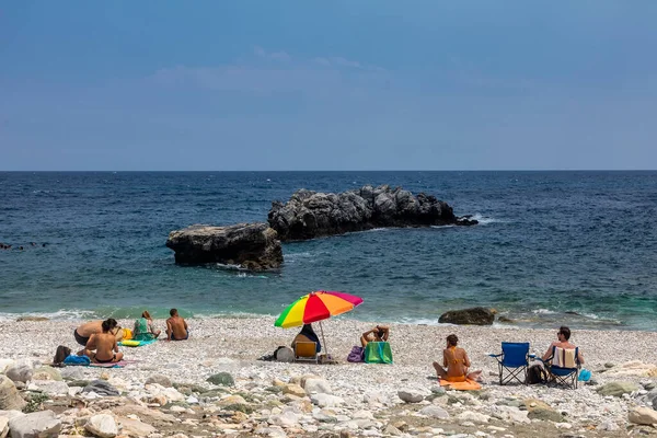 Pelion Grekland Augusti 2020 Den Pittoreska Stranden Damouchari Vid Pelion — Stockfoto