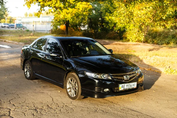 Dnipro Ukraina Oktober 2016 Honda Accord Staden Vid Solnedgången — Stockfoto