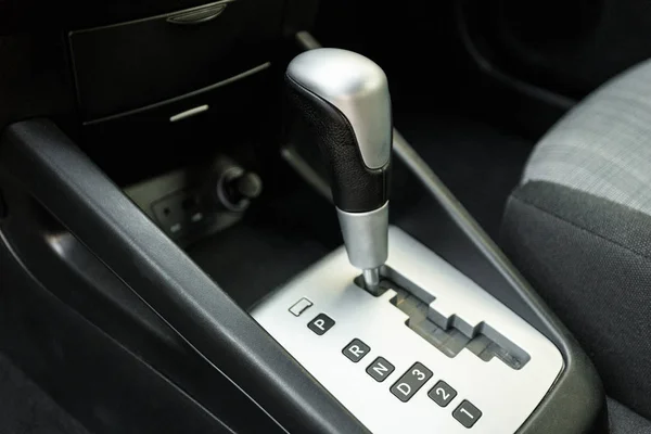 Automatic Transmission Car Detail Modern Car Interior Close — Stock Photo, Image