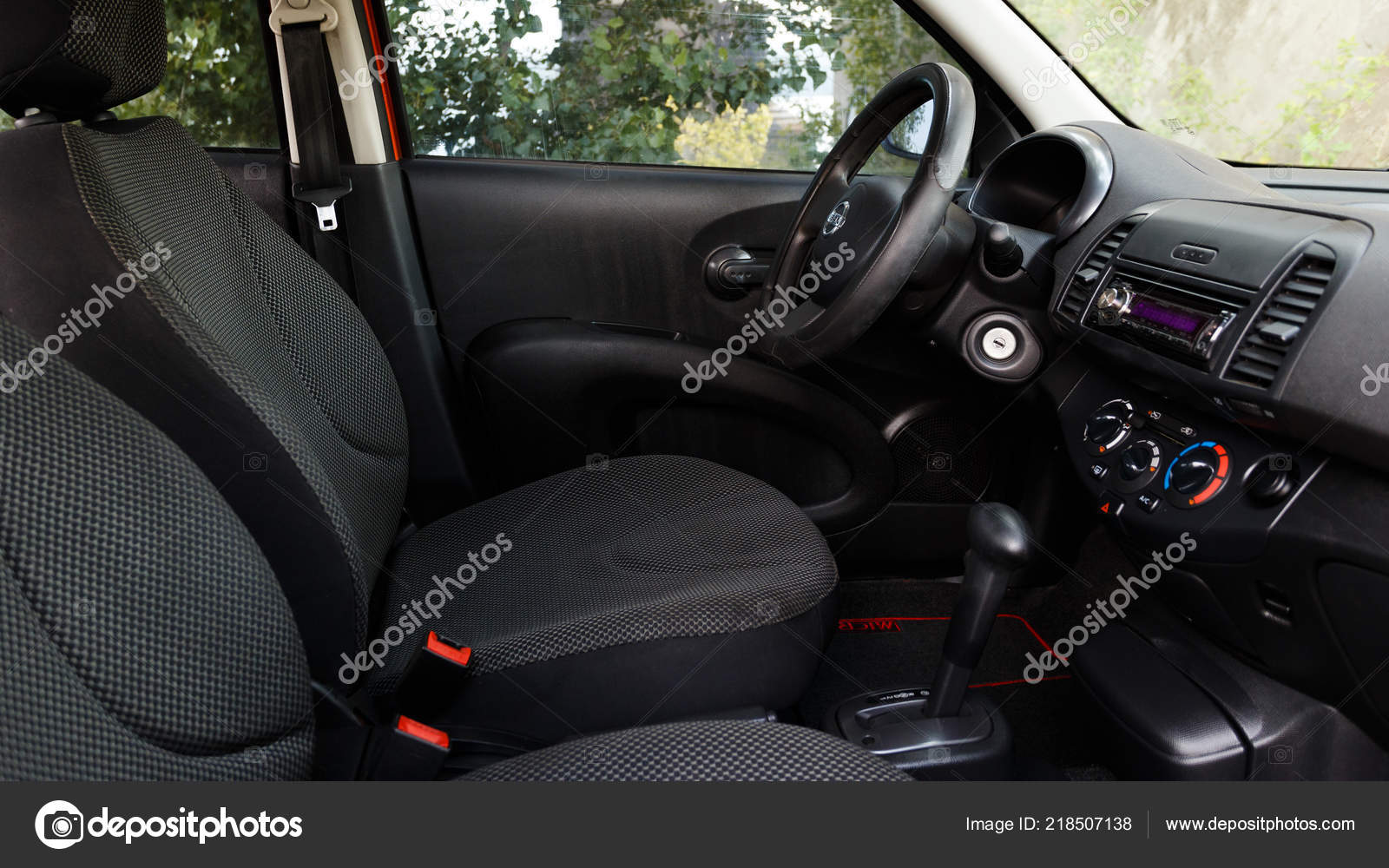 Dnipro Ukraine August 2016 Nissan Micra Interior Wheel Seats