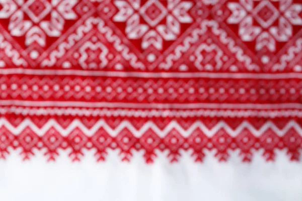 Borrosa toalla ucraniana bordada, adorno étnico — Foto de Stock