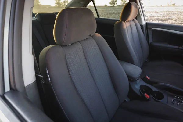 Car interior, part of front seats, close — Stock Photo, Image