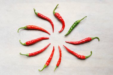 Kırmızı biber masada, yakın