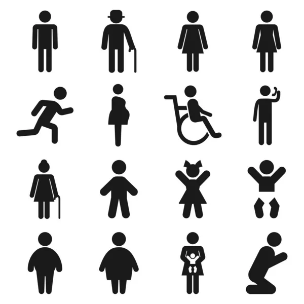 insanlar en az web simgesi kümesi. basit vektör illüstrasyon. infografik, web sitesi veya uygulama için kavram.