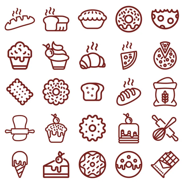 fırın - minimal ince çizgi web simgesi seti. basit vektör illüstratör