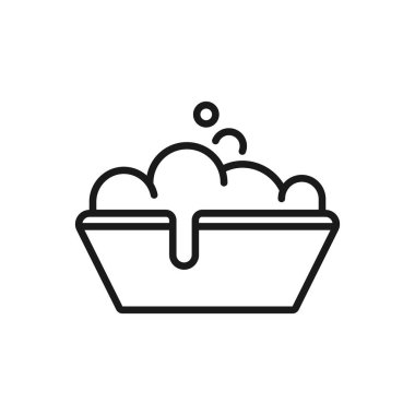 banyo temiz - minimal çizgi web simgesi. basit vektör illustrati