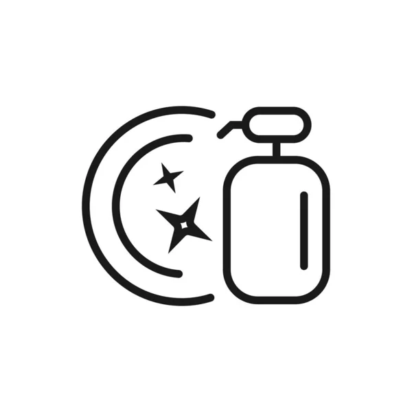 Clean dishes - minimal line web icon. simple vector illustration — Διανυσματικό Αρχείο