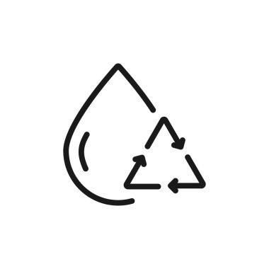 su geri dönüşüm - minimal çizgi web simgesi. basit vektör illustratio