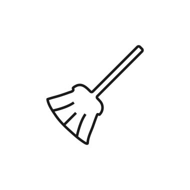 süpürge - minimal çizgi web simgesi. basit vektör illüstrasyon. kibir