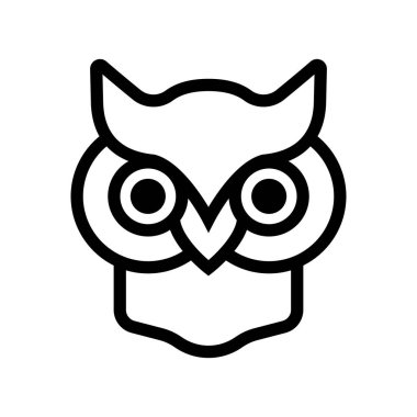 baykuş, eğitim - minimal çizgi web simgesi. basit vektör illustrati