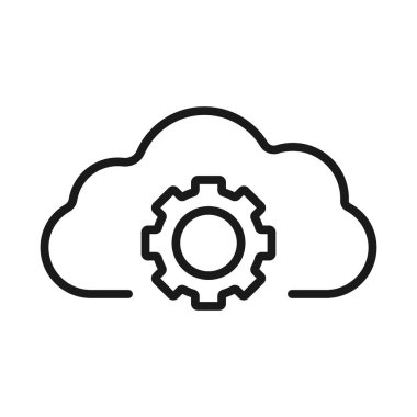 bulut optimizasyonu - minimum satır web simgesi. basit vektör illust