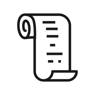 nakit makbuz - minimal satır web simgesi. basit vektör illüstrasyon